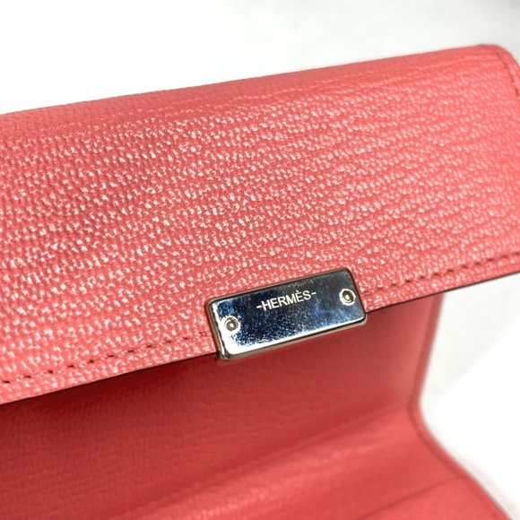 HERMES Click Mini H Logo Business Card Holder Chevre Pink - Picture 13 of 16